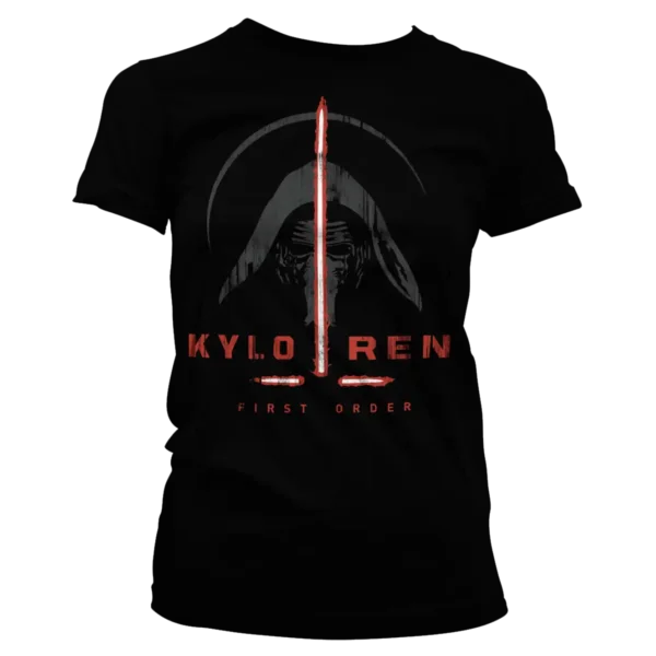 Sort Star Wars Kylo Ren First Order T-shirt Dame