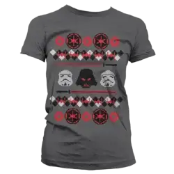 Koksgrå Star Wars X-Mas Knit Imperials T-Shirt Dame