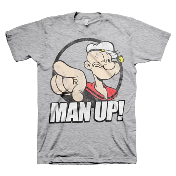 Grå Skipper Skræk Man Up! T-shirt