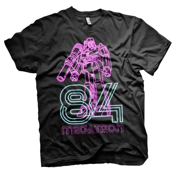 Sort Transformers Megatron Neon 84 T-shirt