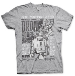 Grå Star Wars Droids Night T-shirt