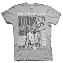 Grå Star Wars Droids Night T-shirt