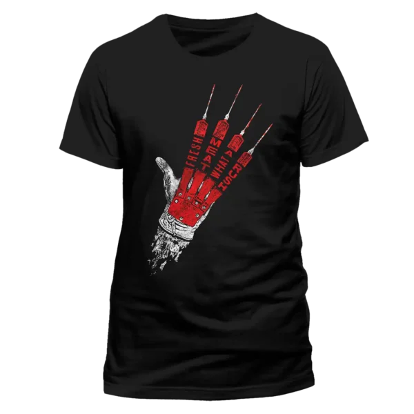 Sort Nightmare On Elm Street Fresh Meat T-shirt