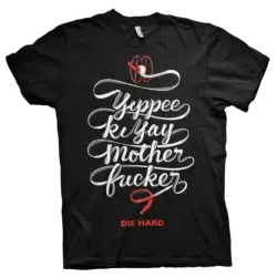 Sort Die Hard Yippee Ki Yay Motherf**ker T-shirt