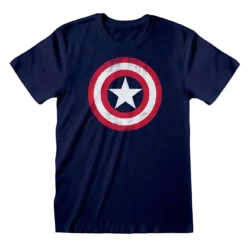 Navy Blue Captain America Logo T-shirt