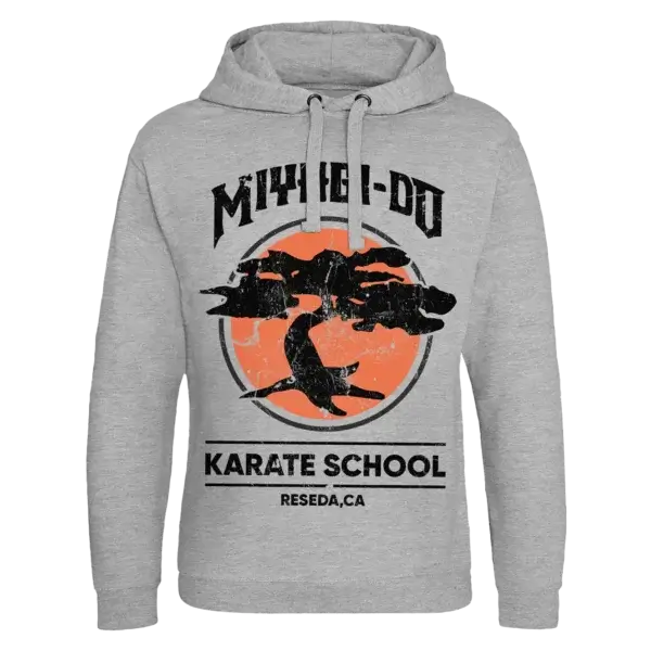 Grå Miyagi Do Karate School Hoodie