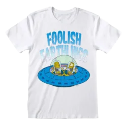 Hvid The Simpsons Foolish Earthlings T-shirt