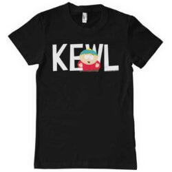 Sort south park t-shirt med Cartman og ordet KEWL
