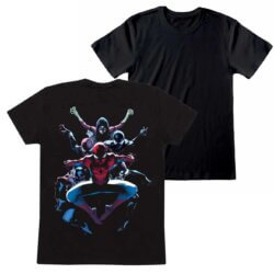 Sort Spider-man T-shirt med tryk på ryggen