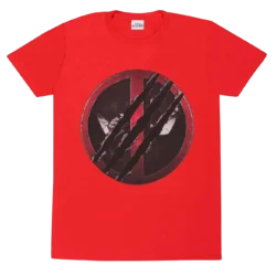 Rød Deadpool & Wolverine Logo T-shirt