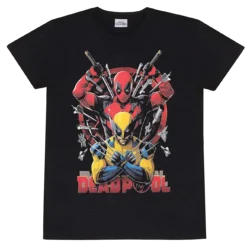 Sort Deadpool & Wolverine T-shirt