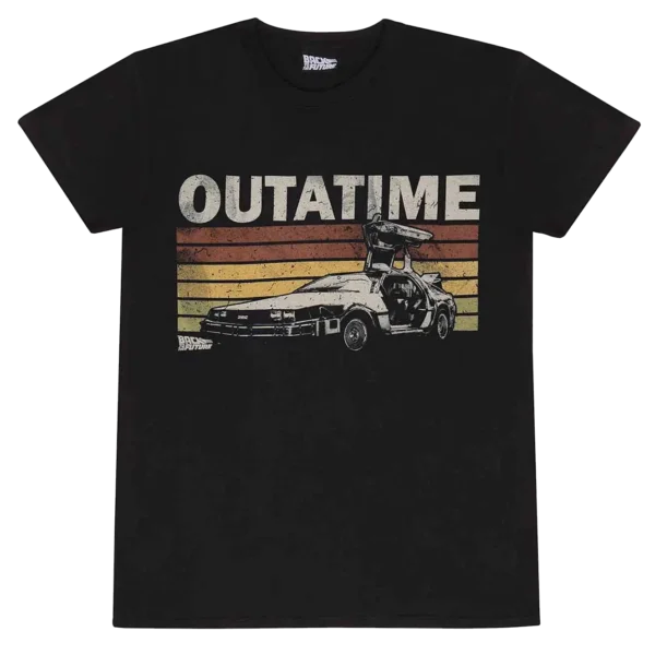 Sort Tilbage Til Fremtiden OutaTime T-shirt