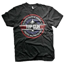 Sort Top Gun Fighter School T-shirt