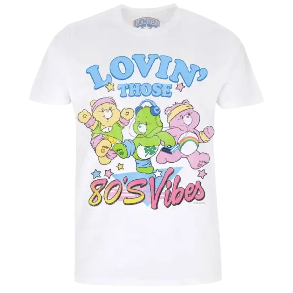 Hvid Care Bears 80s T-shirt