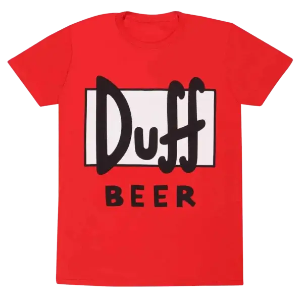 Rød The Simpsons Duff Beer T-shirt