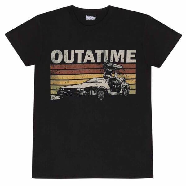 Sort Tilbage Til Fremtiden OutaTime T-shirt