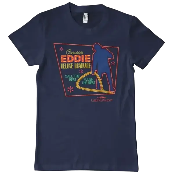 Navy Blue Fars Fede Juleferie Eddie T-Shirt