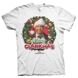 Hvid Fars Fede Juleferie Merry Clarkmas T-Shirt