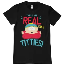 Sort South Park Cartman Real Fake T-shirt