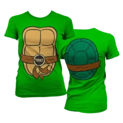 Grøn Turtles Kostume T-shirt Dame