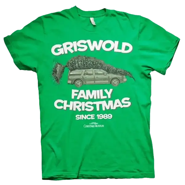 Grøn Fars Fede Juleferie Griswold Family Tree T-Shirt