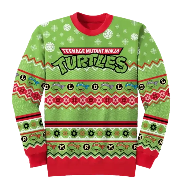 Grøn Turtles Julesweater