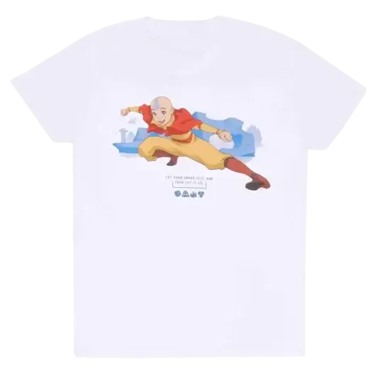 Hvid Avatar The Last Airbender Aang T-shirt