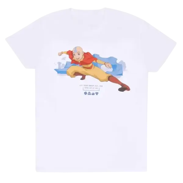 Hvid Avatar The Last Airbender Aang T-shirt