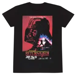 Sort Star Wars Return of the Jedi Japansk T-shirt