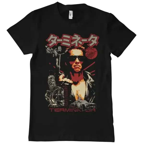 Sort Terminator Japansk T-shirt