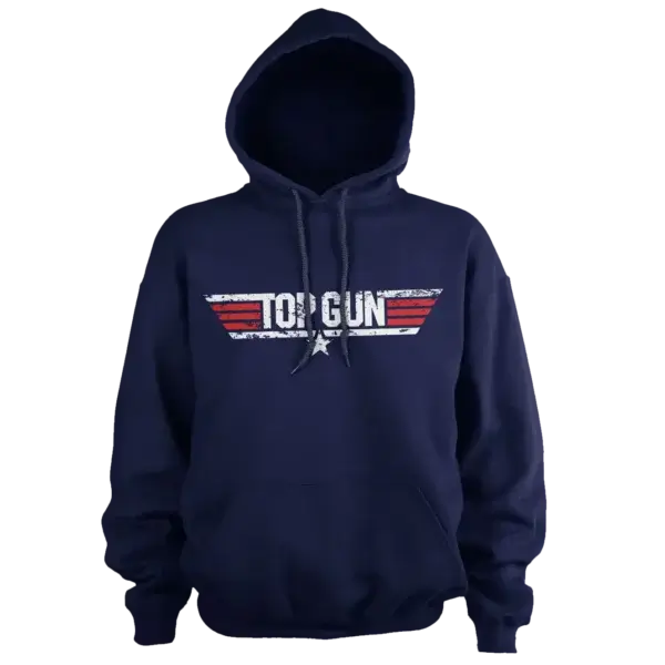 Navy Blue Top Gun Logo Hoodie