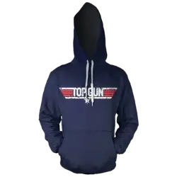 Navy Blue Top Gun Logo Hoodie