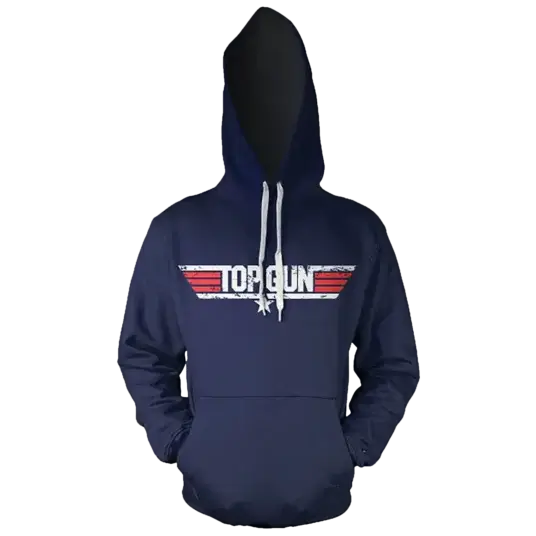 Navy Blue Top Gun Logo Hoodie