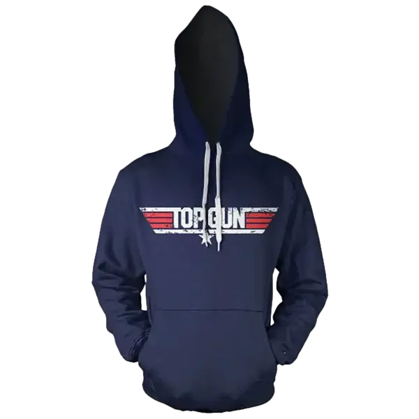 Navy Blue Top Gun Logo Hoodie