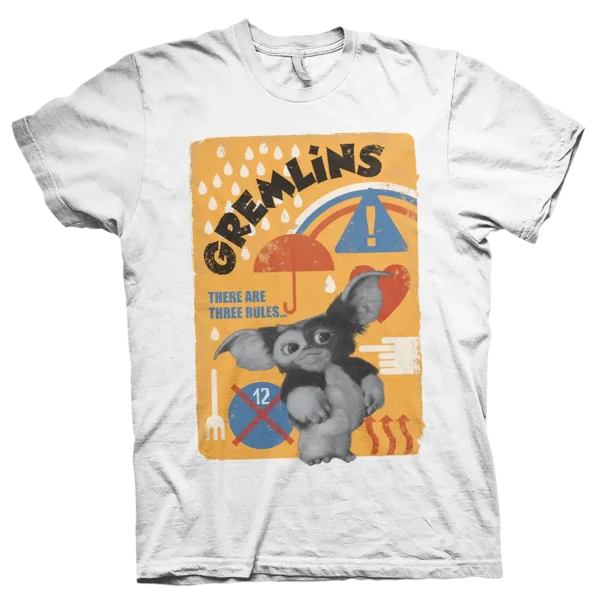 Hvid Gremlins De Tre Regler T-shirt